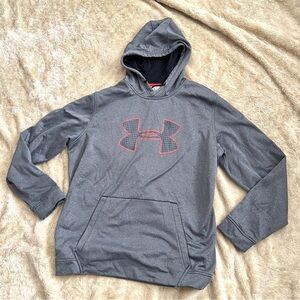 UNDER ARMOUR Woman's Gray Pullover Hooded Sweater Size XL